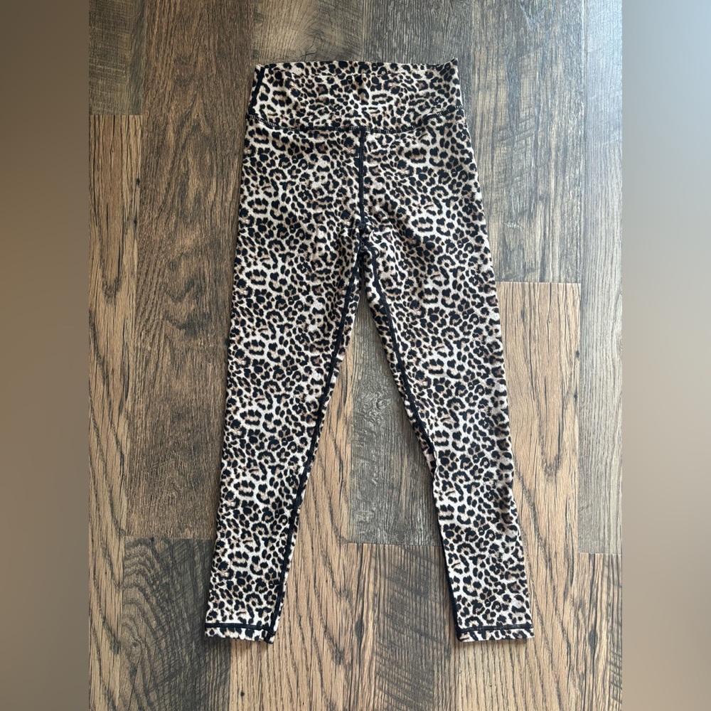 Zyia Active Womens Legging Size 4 Leopard Print Brilliant Scrunchy What High 7/8
